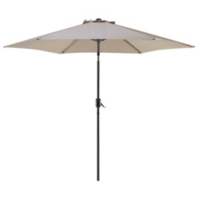 Parasol de jardin en aluminium avec toile beige taupe 270 cm VARESE