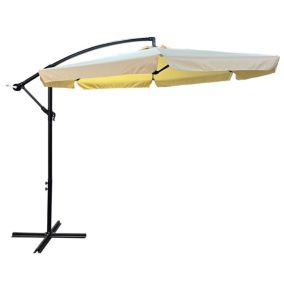 Parasol de jardin et de terrasse CYNIA imperméable en beige, Poids 11,7 kg Dimensions L300 x l300 x H245 cm