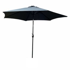 Parasol de jardin ORIENT avec inclinaison réglable en gris foncé, Poids 4,5 kg Dimensions L270 x l270 x H235 cm