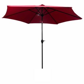 Parasol de jardin ORIENT avec inclinaison réglable en rouge, Poids 4,5 kg Dimensions L270 x l270 x H235 cm