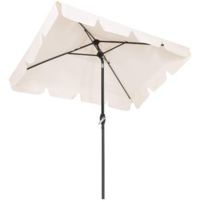 Parasol de jardin rectangulaire à manivelle inclinable