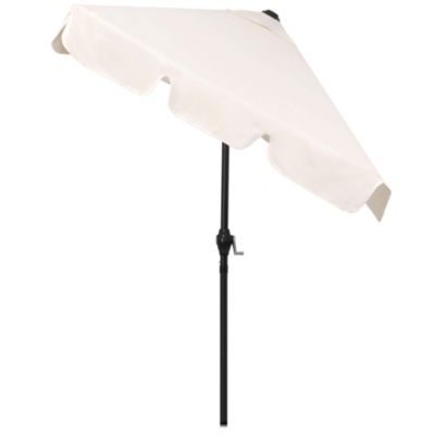 Parasol de jardin rectangulaire à manivelle inclinable