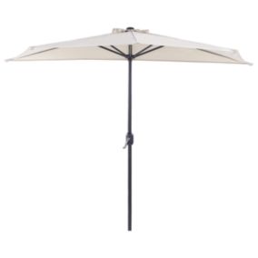 Parasol de jardin semi-circulaire 270 cm beige GALATI