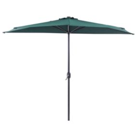 Parasol de jardin semi-circulaire 270 cm vert GALATI