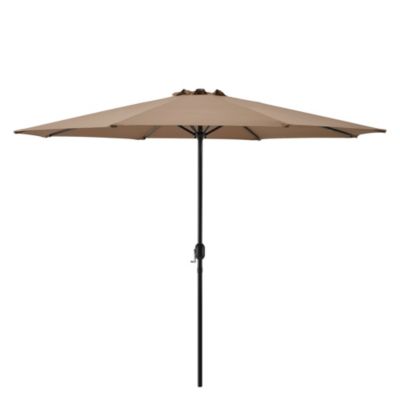 Parasol de jardin solide resistant au beige Helloshop26