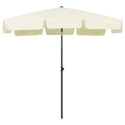 Parasol de plage jaune sable 200x125 cm | Castorama