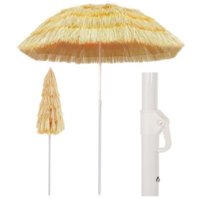 Parasol de plage naturel 180 cm Helloshop26
