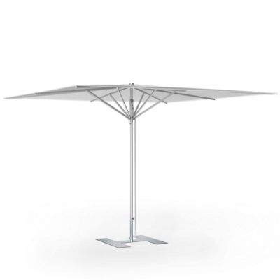Parasol de terrasse complet Prémium Blanc 300 x 300 Armature Gris