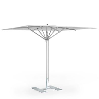 Parasol de terrasse complet Prémium Blanc grisé 240 x 240 Armature Gris