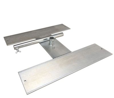 Parasol de terrasse complet Prémium Bleu foncé 240 x 240 Armature Gris