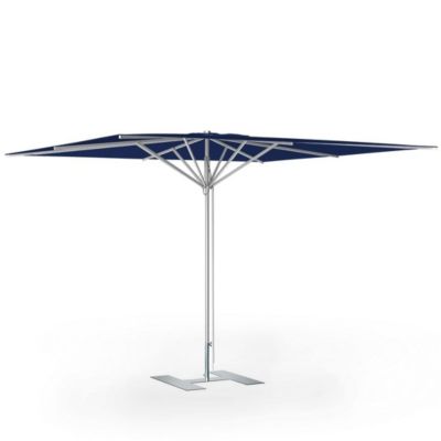 Parasol de terrasse complet Prémium Bleu foncé 300 x 300 Armature Gris