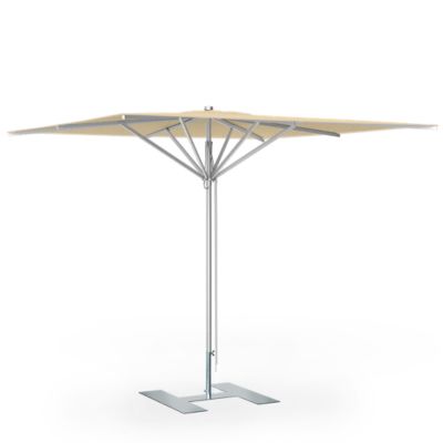 Parasol de terrasse complet Prémium Havane 240 x 240 Armature Gris