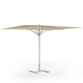 Parasol de terrasse complet Prémium Havane 300 x 300 Armature Gris
