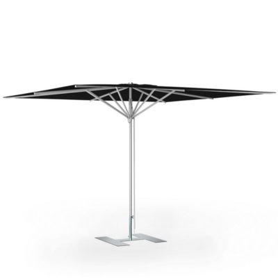 Parasol de terrasse complet Prémium Noir 300 x 300 Armature Gris