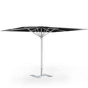 Parasol de terrasse complet Prémium Noir 300 x 300 Armature Gris