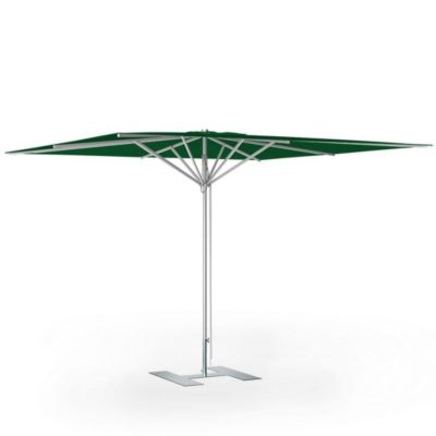 Parasol de terrasse complet Prémium Vert 300 x 300 Armature Gris