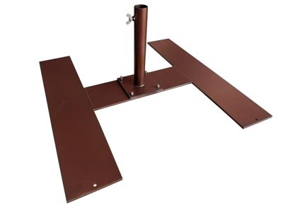 Parasol de terrasse complet Privilège Grège 300 x 300 Armature Marron