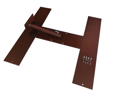 Parasol de terrasse complet Privilège Grège 300 x 300 Armature Marron