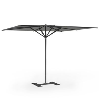 Parasol de terrasse complet Privilège Gris 300 x 300 Armature Noir