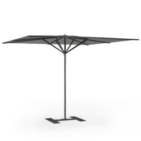 Parasol de terrasse complet Privilège Gris 300 x 300 Armature Noir