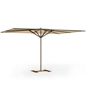 Parasol de terrasse complet Privilège Havane 400 x 300 Armature Marron