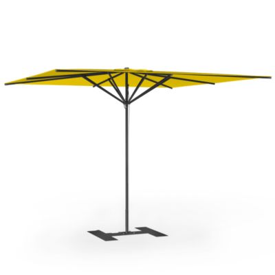 Parasol de terrasse complet Privilège Jaune 300 x 300 Armature Noir