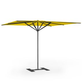 Parasol de terrasse complet Privilège Jaune 300 x 300 Armature Noir