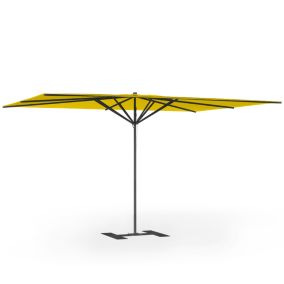 Parasol de terrasse complet Privilège Jaune 400 x 300 Armature Noir