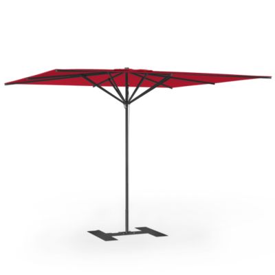 Parasol de terrasse complet Privilège Rouge 300 x 300 Armature Noir