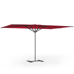 Parasol de terrasse complet Privilège Rouge 400 x 300 Armature Noir