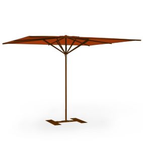 Parasol de terrasse complet Privilège Rouille 300 x 300 Armature Marron