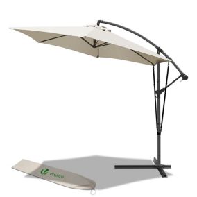 Parasol deporte 3M avec housse de protection et sangle de fixation Beige VOUNOT