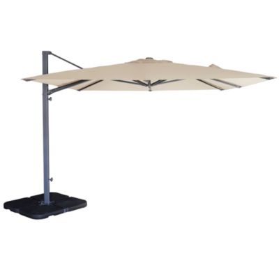 Parasol déporté anti-vent Belveo L.3 x l.3m beige