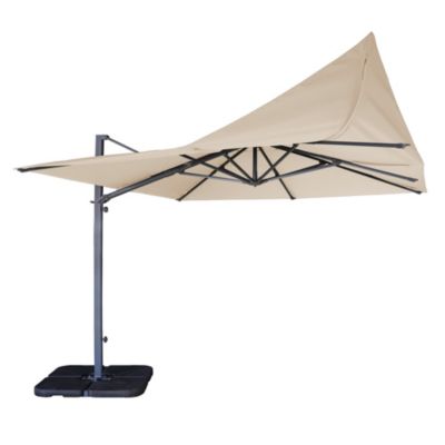 Parasol déporté anti-vent Belveo L.3 x l.3m beige