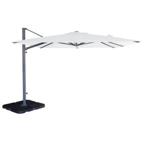 Parasol déporté anti-vent Belveo L.3 x l.3m écru