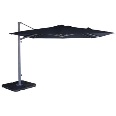 Parasol déporté anti-vent Belveo L.3 x l.3m gris