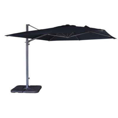 Parasol déporté anti-vent Belveo L.3 x l.3m gris