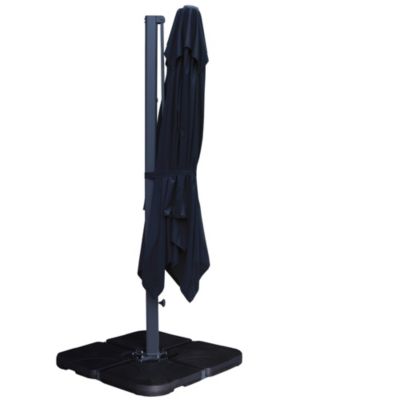 Parasol déporté anti-vent Belveo L.3 x l.3m gris