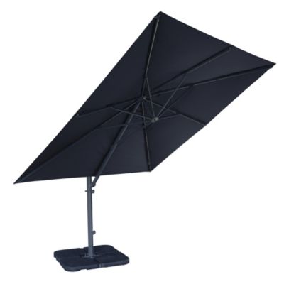 Parasol déporté anti-vent Belveo L.3 x l.3m gris