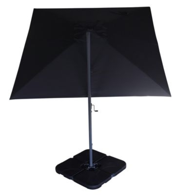 Parasol déporté anti-vent Belveo L.3 x l.3m gris