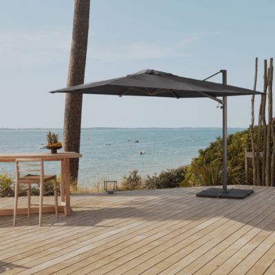 Parasol déporté Belveo gris anthracite l.3 x L.3 m