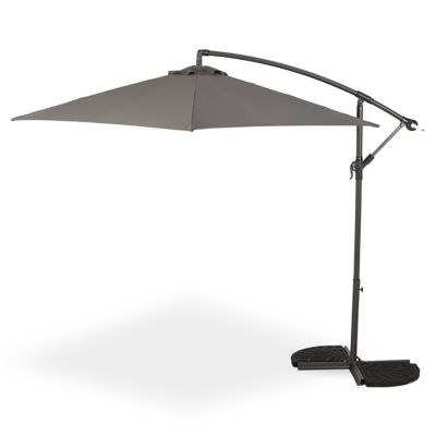 Parasol déporté Blooma Malta gris acier ø300 cm