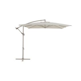 Parasol déporté carré couleur sable inclinable Cabruna 2,5 x 2,5 m