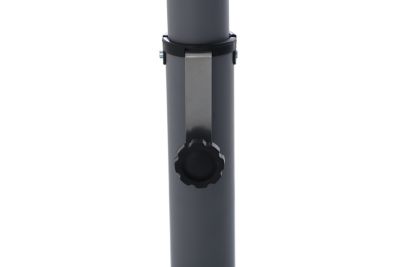 Parasol déporté carré inclinable Cabruna 2,5 x 2,5 m couleur gris