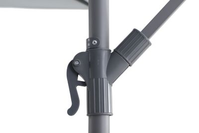 Parasol déporté carré inclinable Cabruna 2,5 x 2,5 m couleur gris