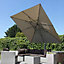 Parasol déporté Easy-Sun taupe 320 x 320 cm