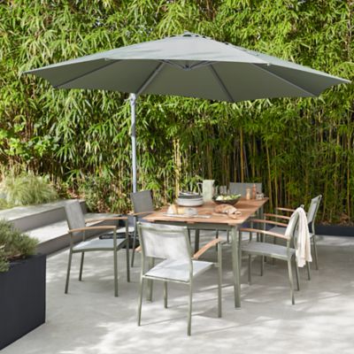 Parasol déporté GoodHome Mallorca kaki ø350 cm