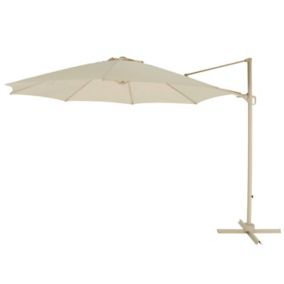 Parasol déporté GoodHome Mallorca peyote ø350 cm