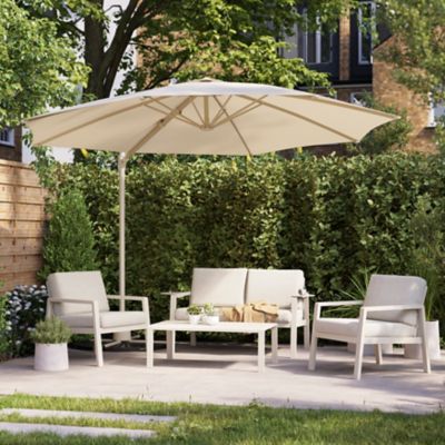 Parasol déporté GoodHome Mallorca peyote ø350 cm