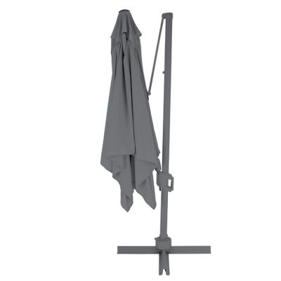 Parasol déporté GoodHome Menorca gris 300 x 300 cm